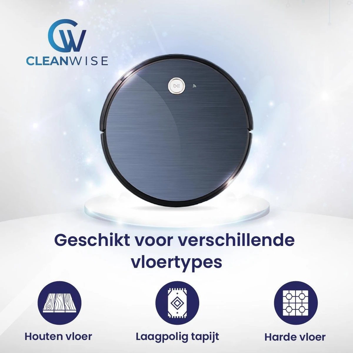 CleanWise - D5 Pro - Robotstofzuiger Met Dweilfunctie - Dweilrobot - Robot Stofzuiger - Stofzuiger Robot - Robotstofzuiger Met Laadstation 7 CleanWise - D5 Pro - Robotstofzuiger Met Dweilfunctie - Dweilrobot - Robot Stofzuiger - Stofzuiger Robot - Robotstofzuiger Met Laadstation - Afbeelding 5