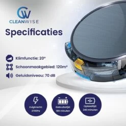 CleanWise - D5 Pro - Robotstofzuiger Met Dweilfunctie - Dweilrobot - Robot Stofzuiger - Stofzuiger Robot - Robotstofzuiger Met Laadstation 17 CleanWise - D5 Pro - Robotstofzuiger Met Dweilfunctie - Dweilrobot - Robot Stofzuiger - Stofzuiger Robot - Robotstofzuiger Met Laadstation -Reinigingsapparaten Winkel 1200x1200 985