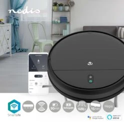 Nedis Robotstofzuiger - Willekeurig - Wi-Fi - Capaciteit Opvangreservoir: 0.2 L - Automatisch Opladen - Maximale Gebruiksduur: 90 Min - Zwart - Android™ / IOS -Reinigingsapparaten Winkel 1200x1200 993