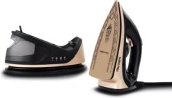 Swiss Pro+ -Stoomstrijkijzer Met Stoomgenerator - Iron - Keramische Zoolplaat - 2700W - Black/Gold - PefectCare Performer -Reinigingsapparaten Winkel 1200x690 2