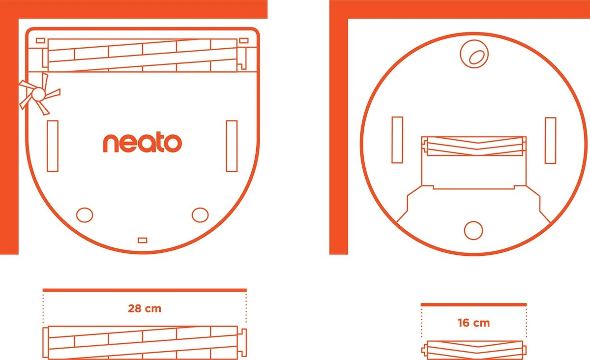 Neato® D9 Intelligente Robotstofzuiger - D-vormig Design, HEPA-filter, Lasermapping-navigatie - Bediening Via App - 200 Minuten Looptijd Met Automatisch Opladen/Hervatten - Zwart 6 Neato® D9 Intelligente Robotstofzuiger - D-vormig Design, HEPA-filter, Lasermapping-navigatie - Bediening Via App - 200 Minuten Looptijd Met Automatisch Opladen/Hervatten - Zwart - Afbeelding 4