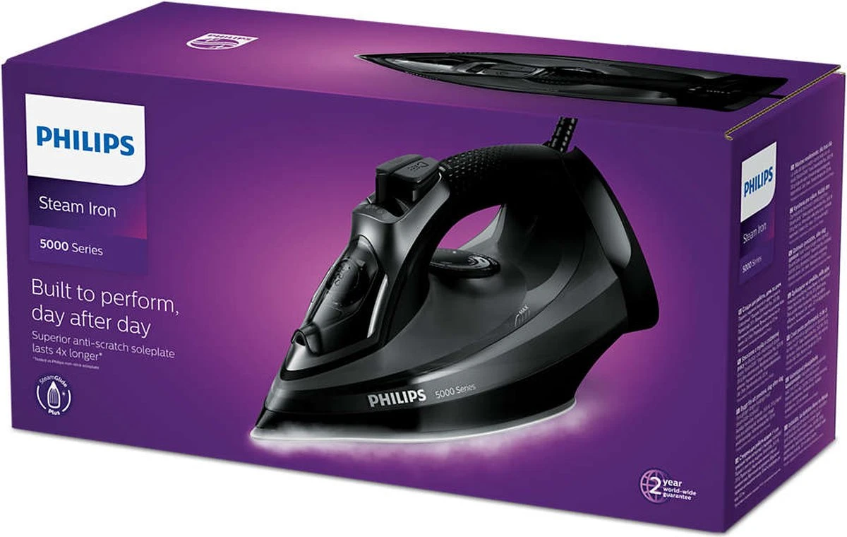 Philips 5000 Series Stoomstrijkijzer, Vermogen Van 2600 W, 45 G/min. Continue Stoom 5 Philips 5000 Series Stoomstrijkijzer, Vermogen Van 2600 W, 45 G/min. Continue Stoom - Afbeelding 3