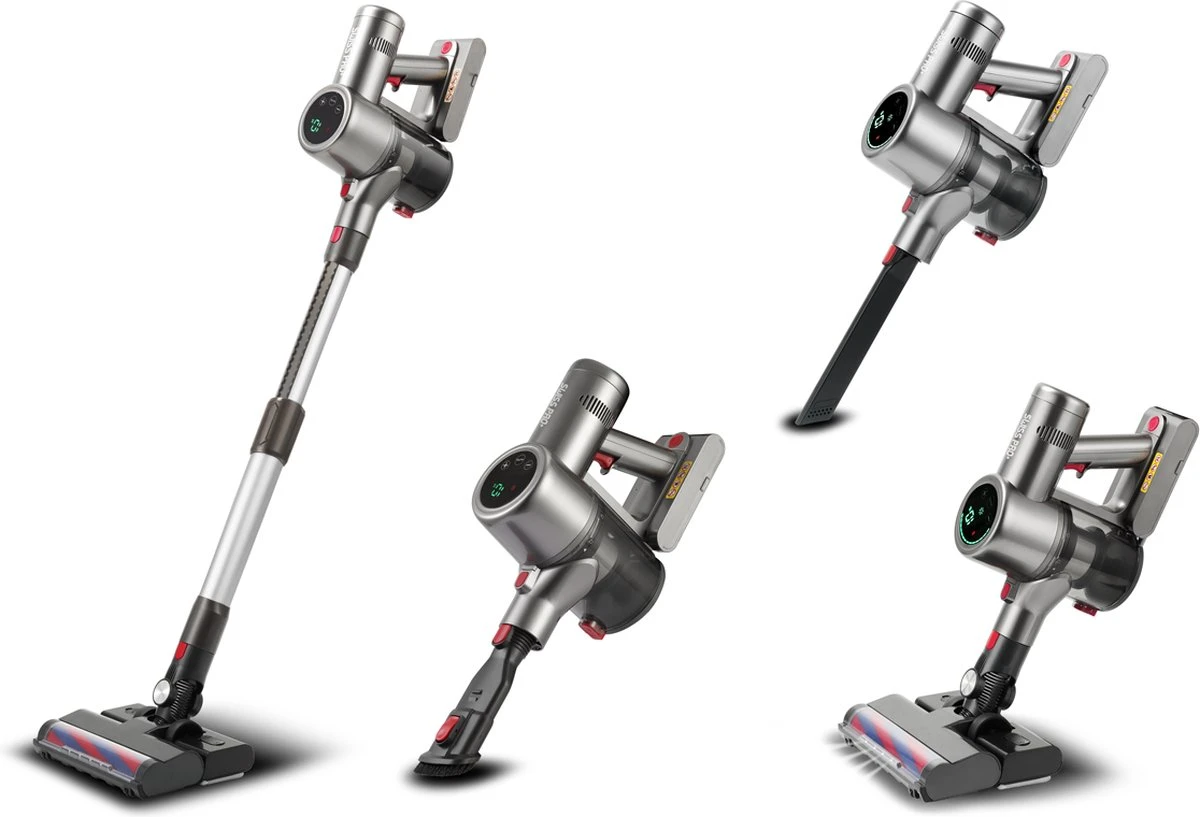 Swiss Pro+ Steelstofzuiger Met Dweil Functie - Afkoppelbare Dweil Functie - LED Display Touchscreen - 22KPA - 5 In 1 - Kruimeldief - Lange Batterijduur 3 Swiss Pro+ Steelstofzuiger Met Dweil Functie - Afkoppelbare Dweil Functie - LED Display Touchscreen - 22KPA - 5 In 1 - Kruimeldief - Lange Batterijduur