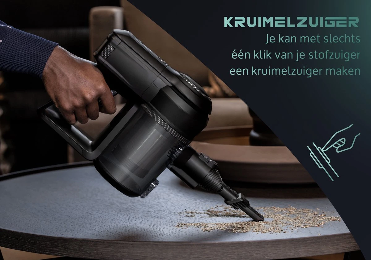 JAP Cyclone C3 - 4in1 Steelstofzuiger - Met Dweilfunctie - Anti-allergie - Snoerloos - Stofzuiger Zonder Zak - Verwisselbare Accu 9 JAP Cyclone C3 - 4in1 Steelstofzuiger - Met Dweilfunctie - Anti-allergie - Snoerloos - Stofzuiger Zonder Zak - Verwisselbare Accu - Afbeelding 7