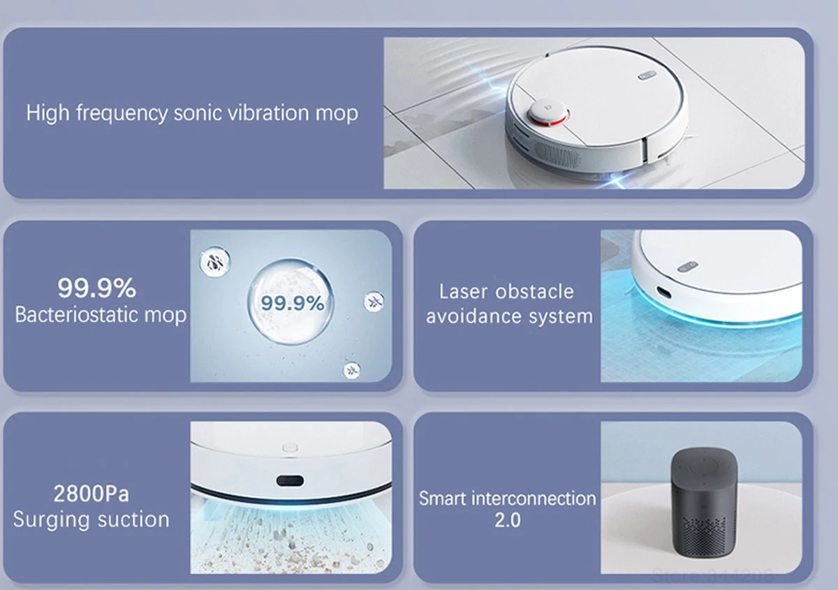 Thuys Robotstofzuiger - Robotstofzuigers Met Dweilfunctie - Laser Navigatie En Slimme Wifi Controle - Stofzuiger Robot - Zakloos - Wit - 200ml 10 Thuys Robotstofzuiger - Robotstofzuigers Met Dweilfunctie - Laser Navigatie En Slimme Wifi Controle - Stofzuiger Robot - Zakloos - Wit - 200ml - Afbeelding 8