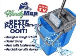 Handy Mop - Dweilsysteem - Vloerwisser - Emmer Met Wringer - Blauw -Reinigingsapparaten Winkel 1200x896 1