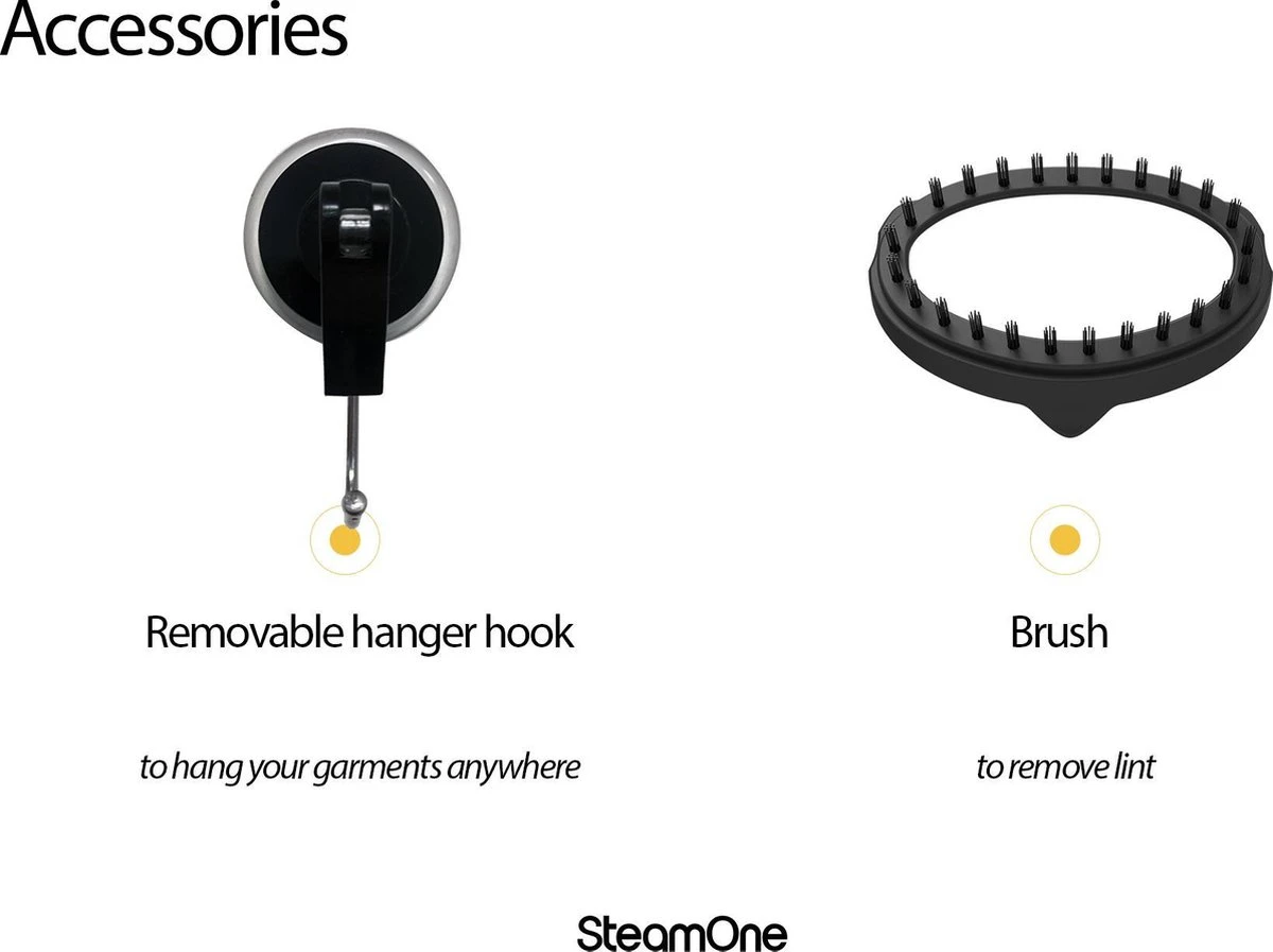 SteamOne S-Travel Kledingstomer - Zwart 11 SteamOne S-Travel Kledingstomer - Zwart - Afbeelding 9