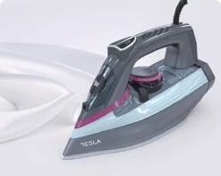 Tesla IR400GP - Droog- & Stoomstrijkijzer - Keramische Zoolplaat - 3100W - Grijs / Paars -Reinigingsapparaten Winkel 1200x954 2