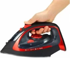 Royalty Line Draadloos Strijkijzer - Krachtig Snoerloos Strijken - Snoerloze Stoomstrijkijzer - Droogstrijkijzer - 2400W - Strijkijzer Met Stoomgenerator - 450ML Watercapaciteit - Rood -Reinigingsapparaten Winkel 1200x989 1