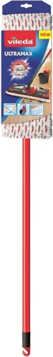 Vileda Ultramax Platte MOP Met Telescopische Pool Schone Vloeren - Droge Handen 7 Vileda Ultramax Platte MOP Met Telescopische Pool Schone Vloeren - Droge Handen - Afbeelding 5