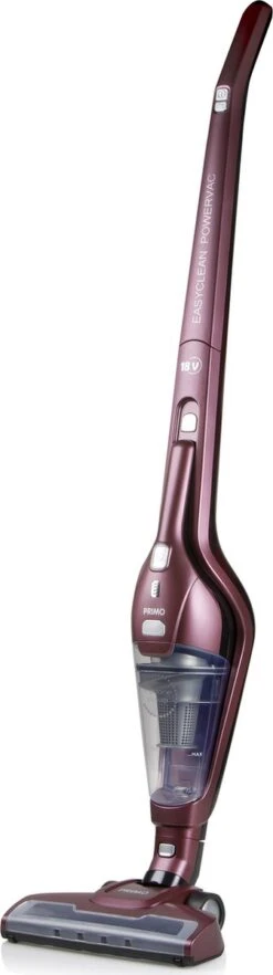 PRIMO PR508SV Stofzuiger Zonder Zak - 2-in-1 Steelstofzuiger Draadloos - Kruimelzuiger - HEPA Filter - Bordeaux -Reinigingsapparaten Winkel 336x1200