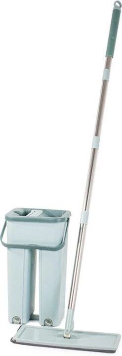 Handy Mop - Dweilsysteem - Vloerwisser - Emmer Met Wringer - Vlakke Dweil Met Een Emmer Met Een Tweekamerpers, Dweil, Emmer, Handy Mop - Dweilsysteem - Vloerwisser - Emmer Met Wringer - -Reinigingsapparaten Winkel 411x1200