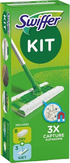 Swiffer Vloerreiniger Starterskit - 1 Dweil, 8 Droge En 3 Vochtige Vloerdoekjes Navullingen -Reinigingsapparaten Winkel 519x1200