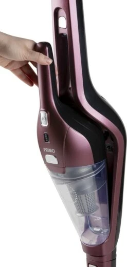 PRIMO PR508SV Stofzuiger Zonder Zak - 2-in-1 Steelstofzuiger Draadloos - Kruimelzuiger - HEPA Filter - Bordeaux -Reinigingsapparaten Winkel 570x1200