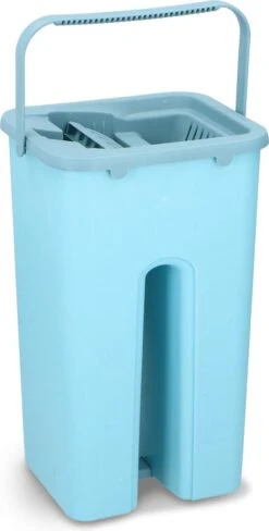 Alpina Platte Mop Met Emmer - Incl. 2 Microvezeldoeken - Voor Harde Vloeren - 360° Draaibaar -Reinigingsapparaten Winkel 607x1200