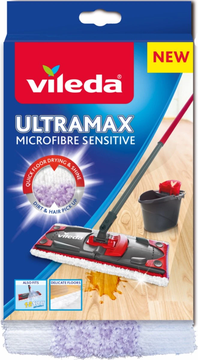 Vileda UltraMax Sensitive - Vervanging - Voor Parket En Delicate Vloeren 5 Vileda UltraMax Sensitive - Vervanging - Voor Parket En Delicate Vloeren - Afbeelding 3