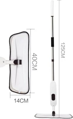 W&Z® Spray Mop - Schoonmaak Dweilsysteem - Vloerwisser Met Spray Functie - Vloertrekker Met Steel - Vloerreiniger - Wit -Reinigingsapparaten Winkel 742x1200