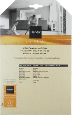 Handy Type SI71 - Stofzuigerzakken - 4 Stuks + 1 Micro Hygiënefilter - Bosch En Siemens Stofzuigerzakken -Reinigingsapparaten Winkel 752x1200 3