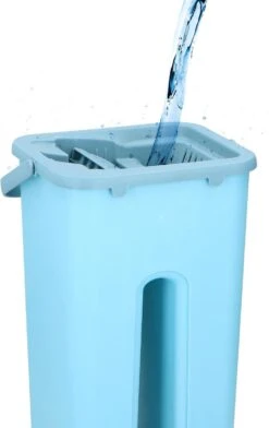 Alpina Platte Mop Met Emmer - Incl. 2 Microvezeldoeken - Voor Harde Vloeren - 360° Draaibaar -Reinigingsapparaten Winkel 757x1200