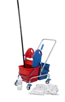MAUS Dweil Set Professional 2x20liter - Compleet Dweilsysteem - Dubbele Mopwagen Set - Professioneel Dweilen -Reinigingsapparaten Winkel 765x1200 1