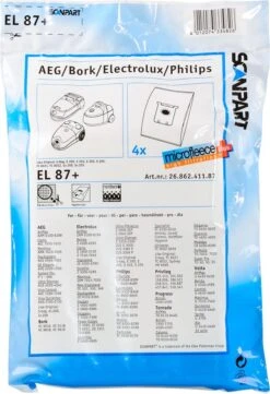 Scanpart Stofzuigerzakken 4 Stuks - Geschikt Voor AEG Electrolux Philips S-bag - Inclusief 1 Filter - Alternatief -Reinigingsapparaten Winkel 822x1200