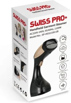 Swiss Pro+ Kledingstomer - Handstomer Kleding - Stoomreiniger Stoomapparaat Kleding - Garment Steamer Kleding Stomer - Zwart Goud -Reinigingsapparaten Winkel 833x1200 3