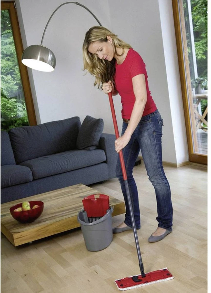 Vileda Ultramax Platte MOP Met Telescopische Pool Schone Vloeren - Droge Handen 4 Vileda Ultramax Platte MOP Met Telescopische Pool Schone Vloeren - Droge Handen - Afbeelding 2