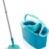 BERKATMARKT - Leifheit Set Clean Twist Disc Mop Ergo Wastafels, Emmer En Dweil, Eenvoudig Te Bedienen, Microvezel Mop En Telescoopsteel -Reinigingsapparaten Winkel 886x1200