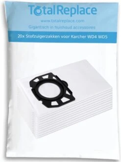 20x Stofzuigerzakken Karcher WD4 WD5 WD6 MV4 MV5 MV6 Vervanging Stofzakken Stofzuigerzak WD4000-WD5999 2.863-006.0 -Reinigingsapparaten Winkel 901x1200 4