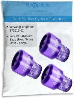3x HEPA Filter Compatible Met Dyson V11/V15 Stofzuiger Motor Wasbaar Absolute Pro Total Clean Torque Drive Animal Parquet SV14 970013-02 -Reinigingsapparaten Winkel 902x1200 12