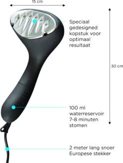 STEAMR - Krachtige Luxe Kledingstomer - Handstomer - Zwart -Reinigingsapparaten Winkel 906x1200 5