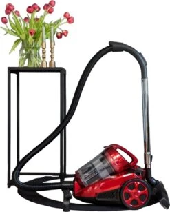 Herenthal Stofzuiger Zonder Zak - 3 Liter - Cyclonische Stofzuiger - Stofzuigers - 5 Niveaus Filtering- Sterke Zuigkracht - Vacuum Cleaner - Compact En Licht - Gemakkelijk Schoon Te Maken - Rood