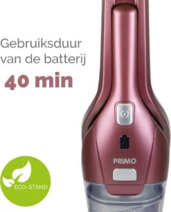 PRIMO PR508SV Stofzuiger Zonder Zak - 2-in-1 Steelstofzuiger Draadloos - Kruimelzuiger - HEPA Filter - Bordeaux -Reinigingsapparaten Winkel 970x1200 1