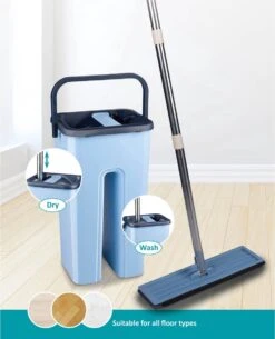 Alpina Dweilsysteem Met Emmer - Incl. 2 Microvezeldoeken - Voor Harde Vloeren - 360° Draaibaar -Reinigingsapparaten Winkel 973x1200